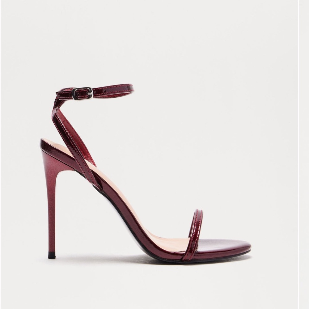 Randi pantent heels- burgundy